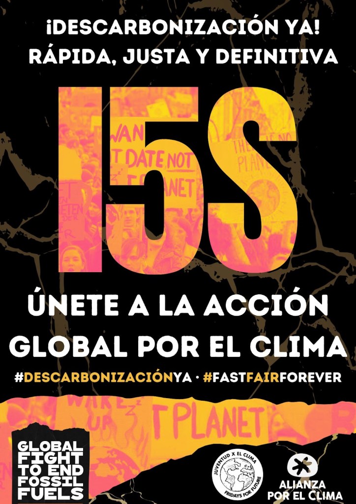 Miles de personas se manifiestan en distintos municipios españoles para unirse al grito global de “¡Descarbonización ya!”